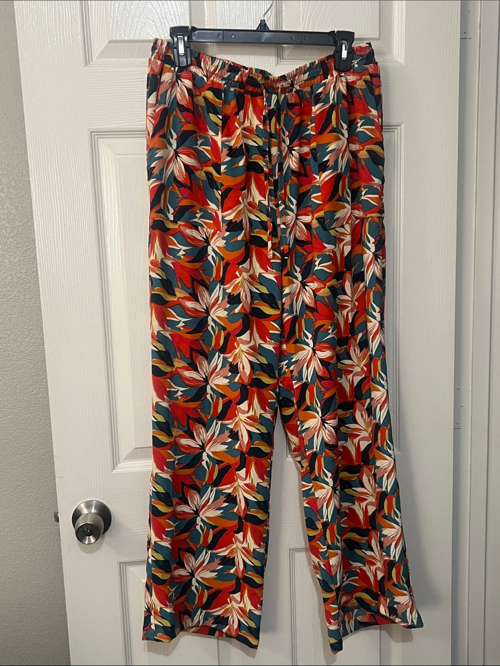 Classic Concepts Floral Wide-Leg Pants- Lightweight Pull-On NWOT Size: XL
